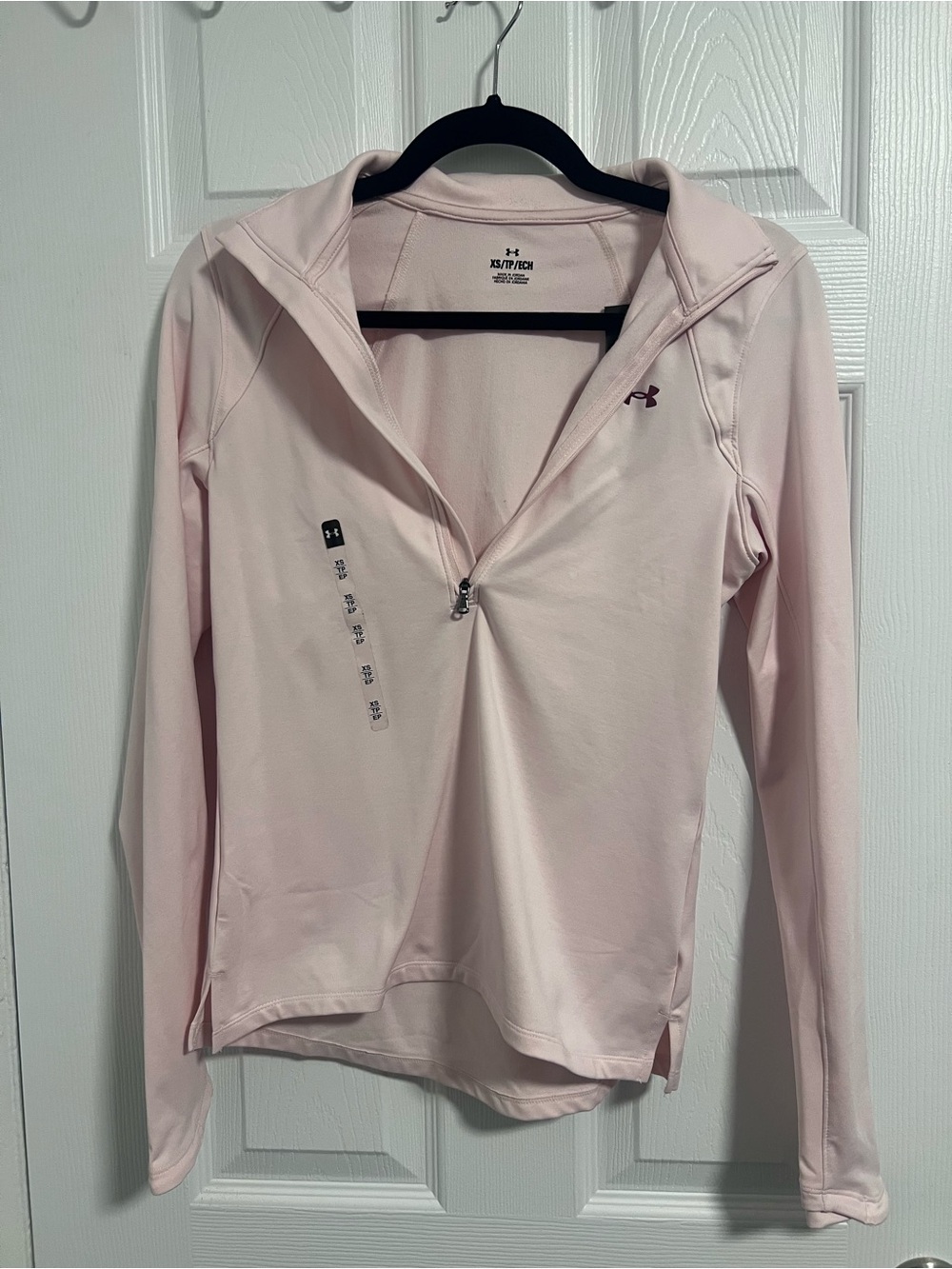 Under Armour Women's Light Pink Quarter-Zip Long Sleeve Shirt